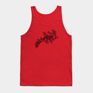 Leafy Seadragon - hand drawn detailed sea animal design Tank Top